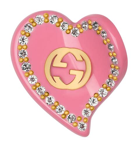 Hair clip with Interlocking G heart .